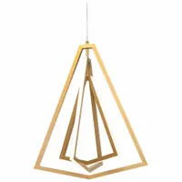 AFX INC. LEDPendant: 24 in Dia, 28 1/4 in Ht, Gold, 1,620 lm, 3000K, 36 W, 120V AC, Dimmable (MPN GNAP27L30D1GD)
