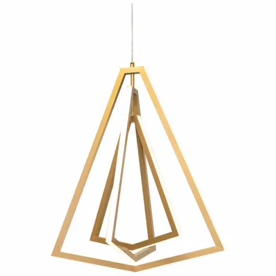 AFX INC. LEDPendant: 24 in Dia, 28 1/4 in Ht, Gold, 1,620 lm, 3000K, 36 W - Gianna Pendant Lights