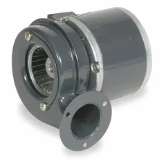 This Dayton direct-drive blower is designed as an OEM replacement for industrial equipment. It features a 2-inch wheel diameter, 1/250 hp motor, 115V AC single-phase power, open motor housing, and CCW rotation. Suitable for small-scale ventilation, cooling, or exhaust applications in machinery.