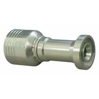 This AEROQUIP fitting is a straight, steel x steel crimp hydraulic hose fitting with a flange connection, designed for -8 hose dash size. It is used to attach hoses in high-pressure fluid power systems, providing a permanent, leak-free connection. Common in hydraulic power units, mobile equipment, and industrial machinery