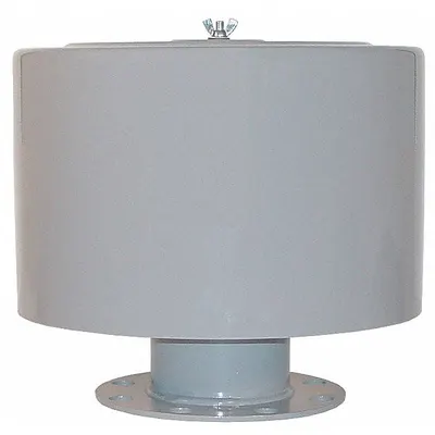 SOLBERG Filter Silencer: 6 in Flange Inlet Size, 1,100 cfm, 15 in Overall Ht - Air Compressor Intake Filters & Silencers