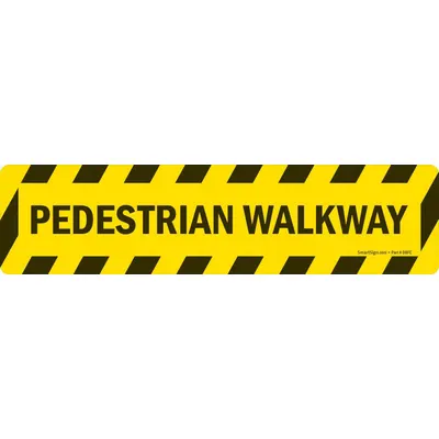 LYLE Traffic Sign: 24 in x 6 in Nominal Sign Size, 24 in x 6 in Nominal Sign Size (W x H) - Pedestrian Crossing Signs