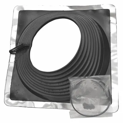 OATEY 14.5"H 11"W Plastic Roof Vent Pipe Boot: For Pitched Roof, Rectangular Base - Rectangular-Base Boots