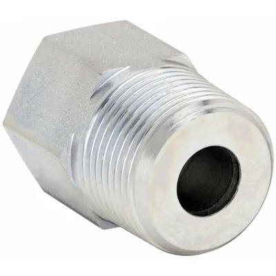PARKER Metal Pipe Straight: Straight, Steel, 1/2 in x 1/4 in - Hydraulic Threaded Extreme-Pressure Pipe Fittings