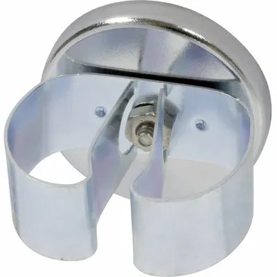 MAG-MATE Ceramic Magnets: Encased with Clip, 0.19 in Thick, 1 15/64 in Outside Dia - Cup Ceramic Magnets