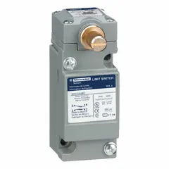 Rotary-motion limit switch without lever, part of the 9007C series. Plug-in type with Body Style X, offering 10° pretravel and 90° total travel. Features 1 normally open and 1 normally closed contact. Suitable for position sensing in industrial automation and machinery.