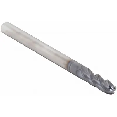 CLEVELAND Ball End Mill: Carbide, TiAlN Coated, 4 Flute, 7/16" Mill Dia, 3" LOC, 6" OAL (MPN C83558) - General Purpose Carbide Ball End Mills