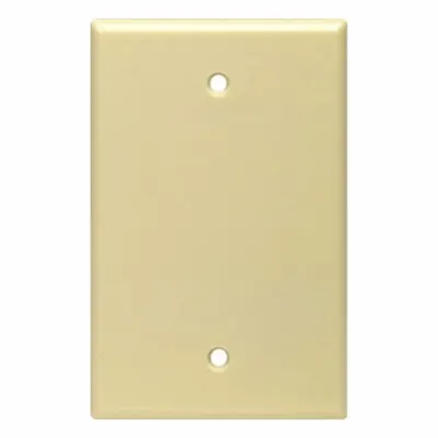 LEVITON Wall Plate: Blank, 1 Gang, Ivory - General Purpose Wall Plates