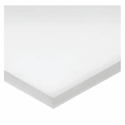 UHMW Polyethylene Bar: 4 in Thick, 5 in x 4 ft, Opaque, White - UHMW Polyethylene Sheets & Bars