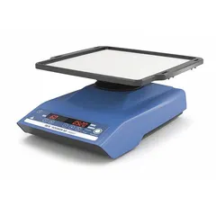 This IKA 3D rocker provides a gentle three-dimensional rocking motion for mixing, blending, and agitating samples in laboratory applications such as staining, destaining, and hybridization. It features an adjustable tilt angle and a speed range from 0 to 80 RPM. Includes an anti-slip rubber mat to secure containers during operation.