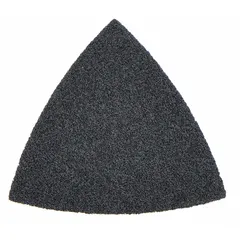 Set of 50 individual sanding sheets with 120 grit aluminum oxide abrasive. Each sheet is 80 mm wide. Suitable for surface preparation and finishing on oscillating tools.
