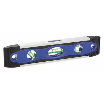 WESTWARD Torpedo Level: Level, Plumb & 45° Angle, 9 in Overall Lg, Top & Side Read - Magnetic Torpedo Levels
