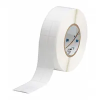 Nylon wraparound label, black on white, measuring 1 7/16 in x 13/16 in. Designed for wire diameters from 0.18 in to 0.46 in. Compatible with BBP11 printer series and requires IP-R4302 ribbon. Used for permanent identification of wires and cables in industrial environments