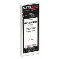 Gas detection tube for measuring acetaldehyde (C2H4O) concentrations in air or gas streams. Designed for use with NEXTTEQ NX-1000 pumps. Detection range: 5 to 140 ppm. Supplied in a pack of 10 tubes with direct-read color change for field measurement