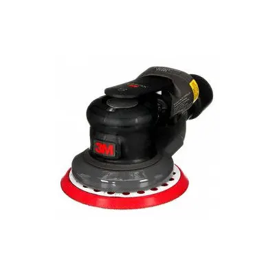 3M Air Orbital Sander: 5 in Disc, Hook and Loop/Pressure Sensitive Adhesive - Central Vacuum Random Orbital Sanders