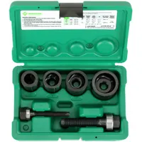 GREENLEE Round Knockout Punch Kit: 10 ga Max Sheet Metal Capacity-Steel, Falls Free, Round (MPN 735BB)