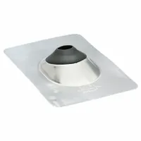 Steel Roof Vent Pipe Flshng for 1.5"pipe: For Shingled Roof, Rectangular Base, For 1 Pipes, Steel