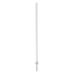 Class A borosilicate glass buret with 25 mL capacity, 0.1 mL increments, and ±0.03 mL tolerance. Length 614 mm. Used for precise liquid titration and volumetric analysis in laboratory settings. Closure not included.