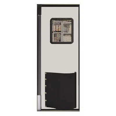 CHASE Swinging Door: Polyethylene, 1 Doors, Gray, 3 ft Door Wd, 7 ft Door Ht - Insulated Swinging Doors