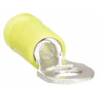 STA-KON Ring Terminal: Yellow, Nylon Insulation, 1/4 in Stud Size, 12 AWG to 10 AWG Wire Sizes (MPN RC10-14)
