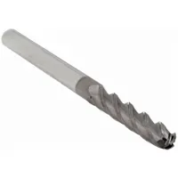 This carbide ball end mill features a TiCN coating and 4 flutes for general-purpose contouring, profiling, and 3D machining of ferrous and non-ferrous materials. With a 1/4" mill diameter, 1-1/2" length of cut, and 4" overall length, it is suited for creating curved surfaces and slots in mold, die, and other industrial applications