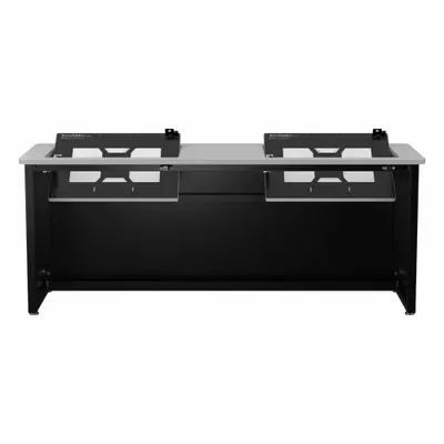 VERSADESK Downview Computer Desk, 72 in W x 29 in H, Gray Matrix, Black Frame