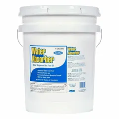 This 5-gallon water absorber is formulated for use with fuel oil. It absorbs moisture in fuel oil systems to help prevent microbial growth and improve combustion efficiency. Suitable for industrial burners and heating equipment.