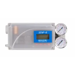 This actuator positioner from BONOMI is constructed with an aluminum body. It accepts a Proportional-Integral control signal and is designed for use with pneumatic valves. The unit features a 1/4 in NPT connection. It is commonly applied in industrial process automation for precise valve positioning.