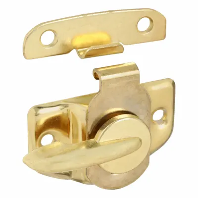 PRIME-LINE U 9924 Window Sash Lock, Gold Polished, Non-Handed, 25/32 in - Window Sash Locks