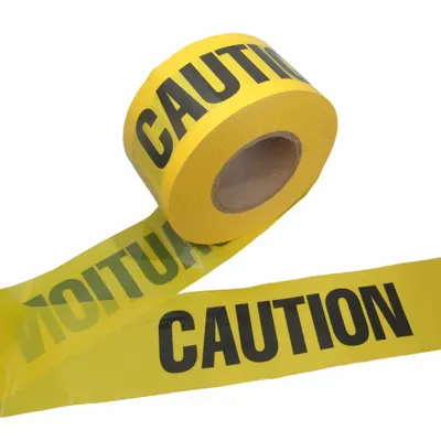 OEM General Caution Messaging Barrier Tape, 3 in x 1000 ft, Yellow Polyethylene