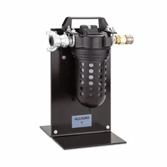 The Allegro 9350-04 Deluxe Source Pre-Filter is a component for supplied-air respirator systems, designed to remove particulates, oil, and water from compressed air. With a flow capacity of 316 CFM, it is used in applications such as industrial painting, chemical processing, and abrasive blasting where air quality is critical.