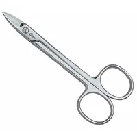 CLAUSS Scissors: Ambidextrous, 4 in Overall Lg, Serrated, Steel, Pointed, Silver (MPN 12210)