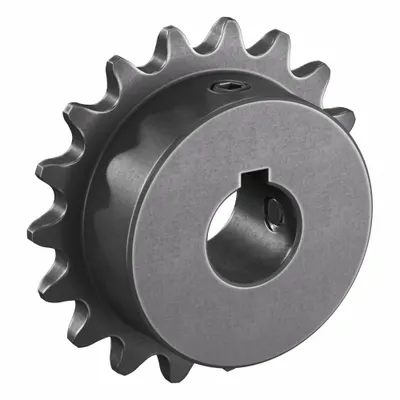 TSUBAKI Single Strand Sprocket: 35, For 3/8 in Chain Pitch, 5/8 in Bore Dia, 18 Teeth - Size 35 Fixed-Bore Roller Chain Sprockets