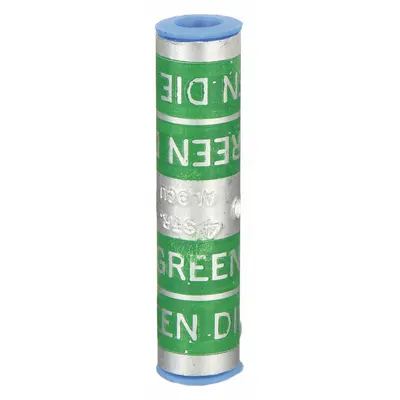 THOMAS & BETTS Open Barrel Splice: 4 AWG Wire Size, Green Code, 1.81 in - Crimped Butt Splice Compression Connectors
