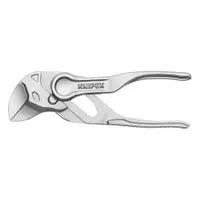 Tongue & Groove Pliers: Flat, Push Button, 3/4 in Max Jaw Opening, 4 in Overall Lg, 10 Jaw Positions (MPN 86 04 100)
