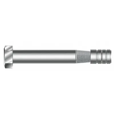 MKT FASTENING Bolt Anchor: 3/4" Thread Size, 8 in Overall Lg, 3/4 in Dia, Zinc Alloy - Steel Bolt Anchors
