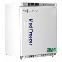 This undercounter pharmacy freezer provides 4.2 cu ft of storage capacity with a temperature range of -25°C to -15°C. It features manual defrost and a right-hinge door. Suitable for storing temperature-sensitive medications, vaccines, and biological samples in laboratory, clinic, or pharmacy settings.