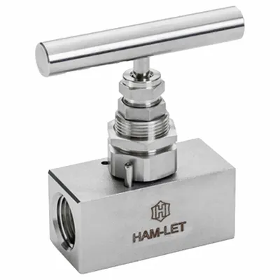 HAM-LET Screwed Bonnet Needle Valve: Inline Valve Body, 316 Stainless Steel, Screw-In Bonnet - Stainless Steel Straight-Body Needle Valves