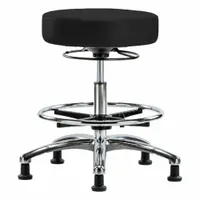 Stool: Vinyl, Ht Range 21 1/4 in to 28 3/4 in, 17 in Seat Wd, 17 in Seat Dp, 5 Glides, 0 Casters (MPN BR-VMBSO-CR-CF-RG-8540)