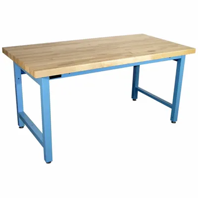 PRO-LINE Work Bench: Fixed Ht, Maple, 60 in x 30 in, 5,000 lb Overall Load Capacity - Open-Base Workstations