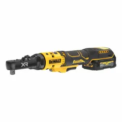 This DEWALT cordless ratchet delivers up to 50 ft-lb of maximum fastening torque with a no-load speed of 450 RPM. The brushless motor provides efficient power for fastening and loosening bolts in confined spaces. Suitable for automotive repair, equipment maintenance, and industrial assembly tasks.
