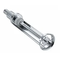This stainless steel stirring shaft is a replacement or accessory component for IKA model 0003787001 mixing equipment. With a 1 5/8 in overall diameter, it is used for mixing, stirring, and dispersing medium-viscosity fluids and suspensions in laboratory and industrial processes