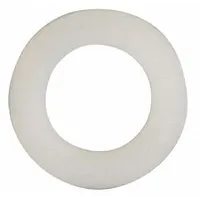 This hinge washer is used between the door hinge and the refrigerator cabinet to reduce friction and ensure smooth door operation. It is a replacement part for refrigerators and freezers, commonly needed during hinge repair or replacement
