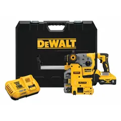 This 20V DC cordless rotary hammer features an L-shape design and SDS-Plus bit system. It delivers 2.6 ft-lb of impact energy at up to 4,480 bpm, with a maximum drilling capacity of 1/2 inch. Supplied as a bare tool (battery not included) with a 6.0 Ah battery capacity, it is suited for drilling and chipping in concrete, masonry, and stone.