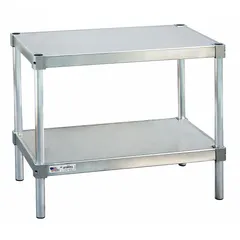 Aluminum-top worktable with a fixed-height design, providing a corrosion-resistant and easy-to-clean surface. The 24 in x 15 in aluminum top is suitable for light assembly, inspection, and packing tasks in workshops, labs, and industrial facilities. This non-expandable, non-modular unit is intended for stationary workstations where height adjustability is not required.