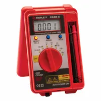 TRIPLETT Digital Multimeter: Avg, CAT II 600V, 600 V Max AC Volt Measurement, Compact Multimeter (MPN 2030)