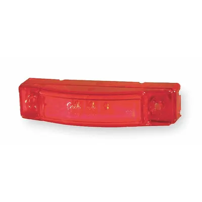 GROTE Clearance Marker Lamp: Clearance Light, LED, Rectangular, Red, Screw - Clearance Lights