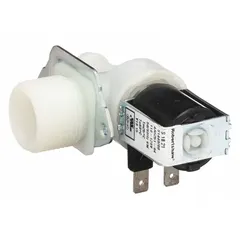 This water valve controls water flow into ice machines, regulating the supply for proper ice production. It is a direct replacement part for compatible HOSHIZAKI models, used in commercial kitchens and foodservice environments.