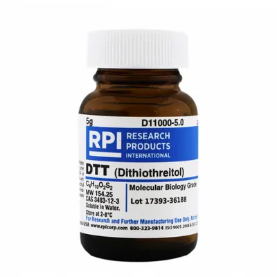RPI DTT (DL-Dithiothreitol) (Cleland's Reagent), 5 g - Protease Inhibitors