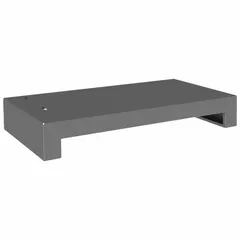 This steel base provides a sturdy foundation for Durham Metal Small Parts Drawer Cabinets. It raises the cabinet for improved ergonomic access in workshops and industrial areas. Overall dimensions: 34 in width, 17 3/4 in depth, 5 1/4 in height. Color: Gray.